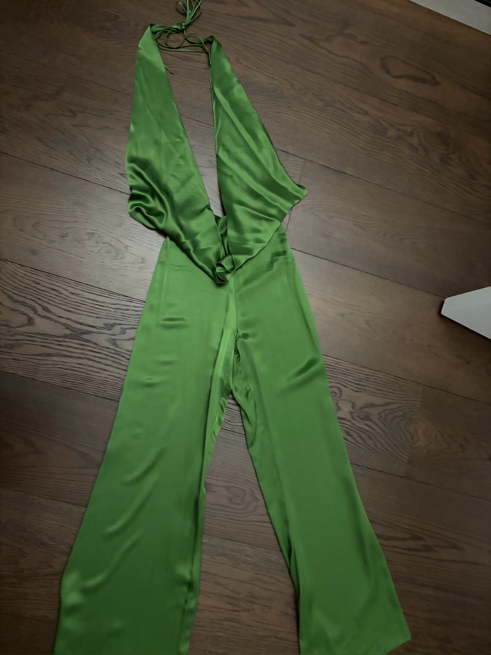 RAT & BOA GREEN SILK JUMPSUIT XS